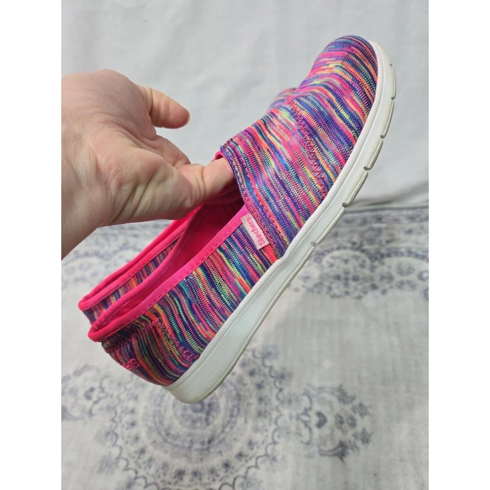 Skechers Pureflex Girls Slip-On Sneakers Pink Multicolor Kids Size 6 85646L
